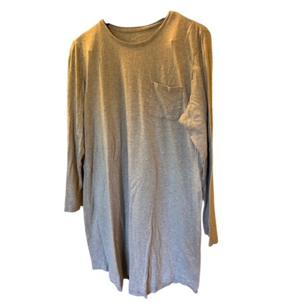 Pure Jill Sleep Gown Women's Tan Large Cotton Modal Long Sleeve